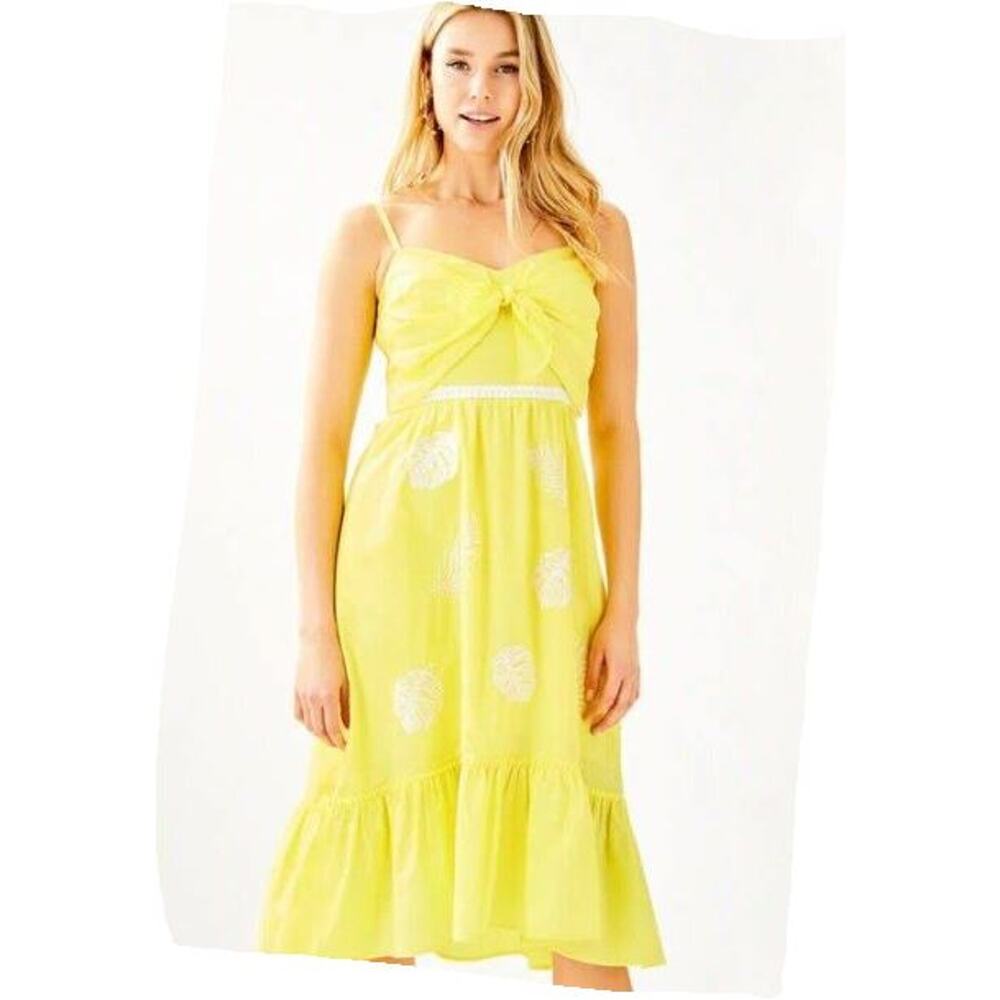 Copied - LILLY PULITZER Eloisa High/Low Midi Sundress Size 0 Yellow